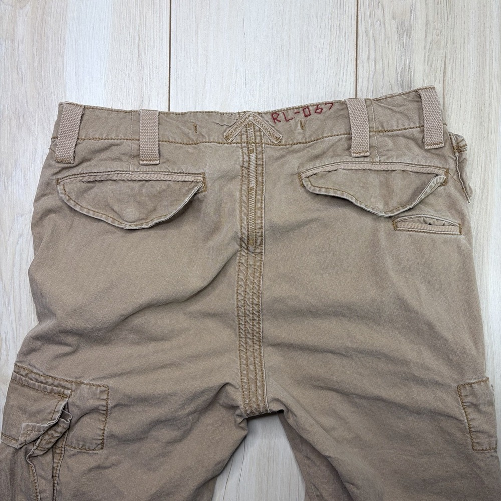 POLO RALPH LAUREN Utility Cargo Pants Slim Fit Military Herringbone Mens 32x30 - Picture 16 of 16